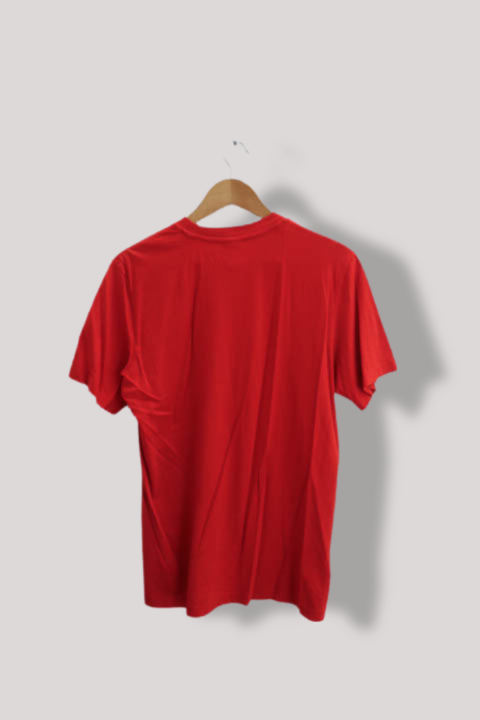 Vintage Adidas FC Bayern Muchen Football is coming home Graphics mens Red medium tees