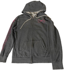 Vintage women's grey Under Armour full zip hoodie in XS| L 25 W 20| SKU 3724