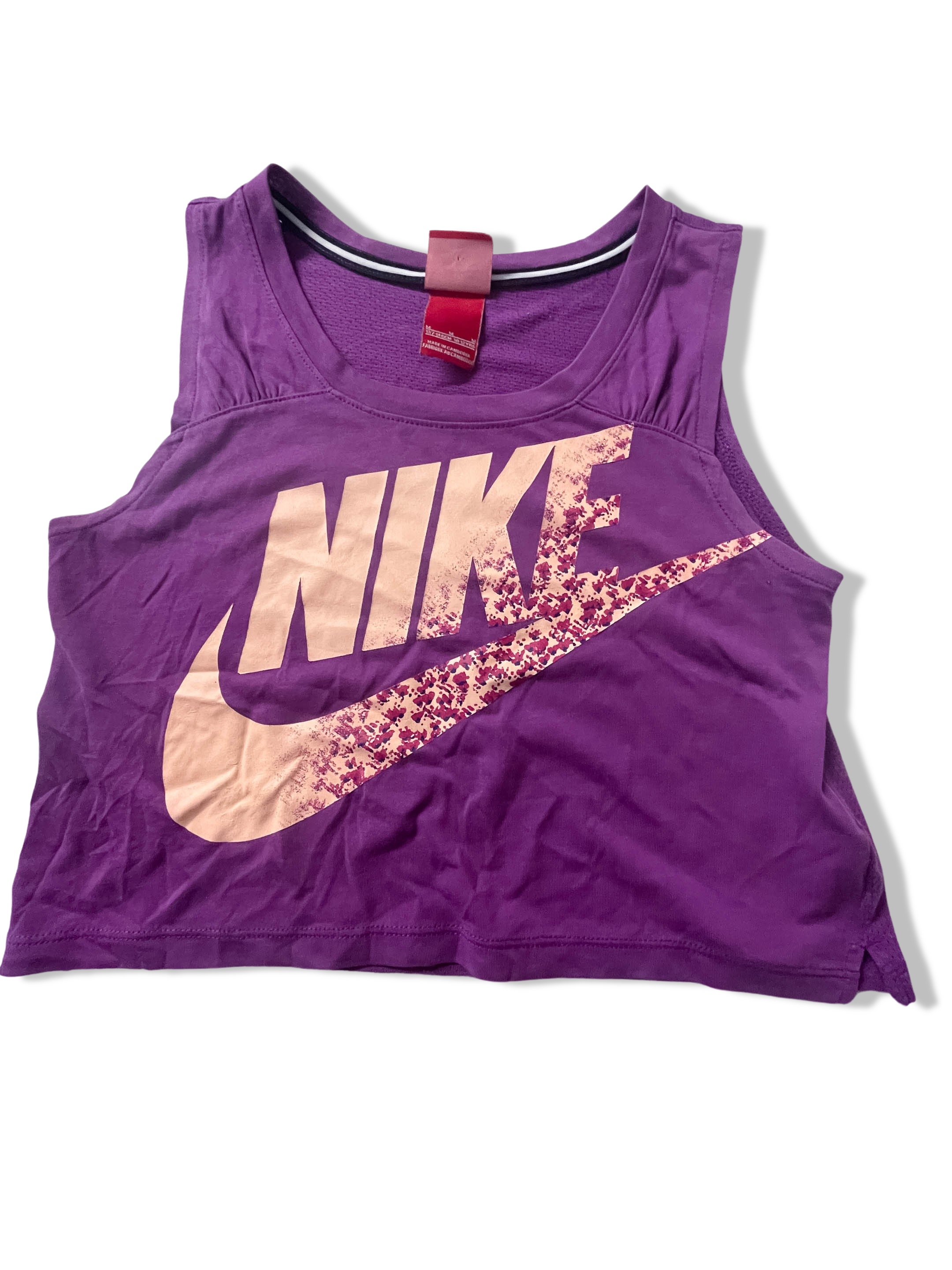 Vintage Nike womens sport wear purple cropped top