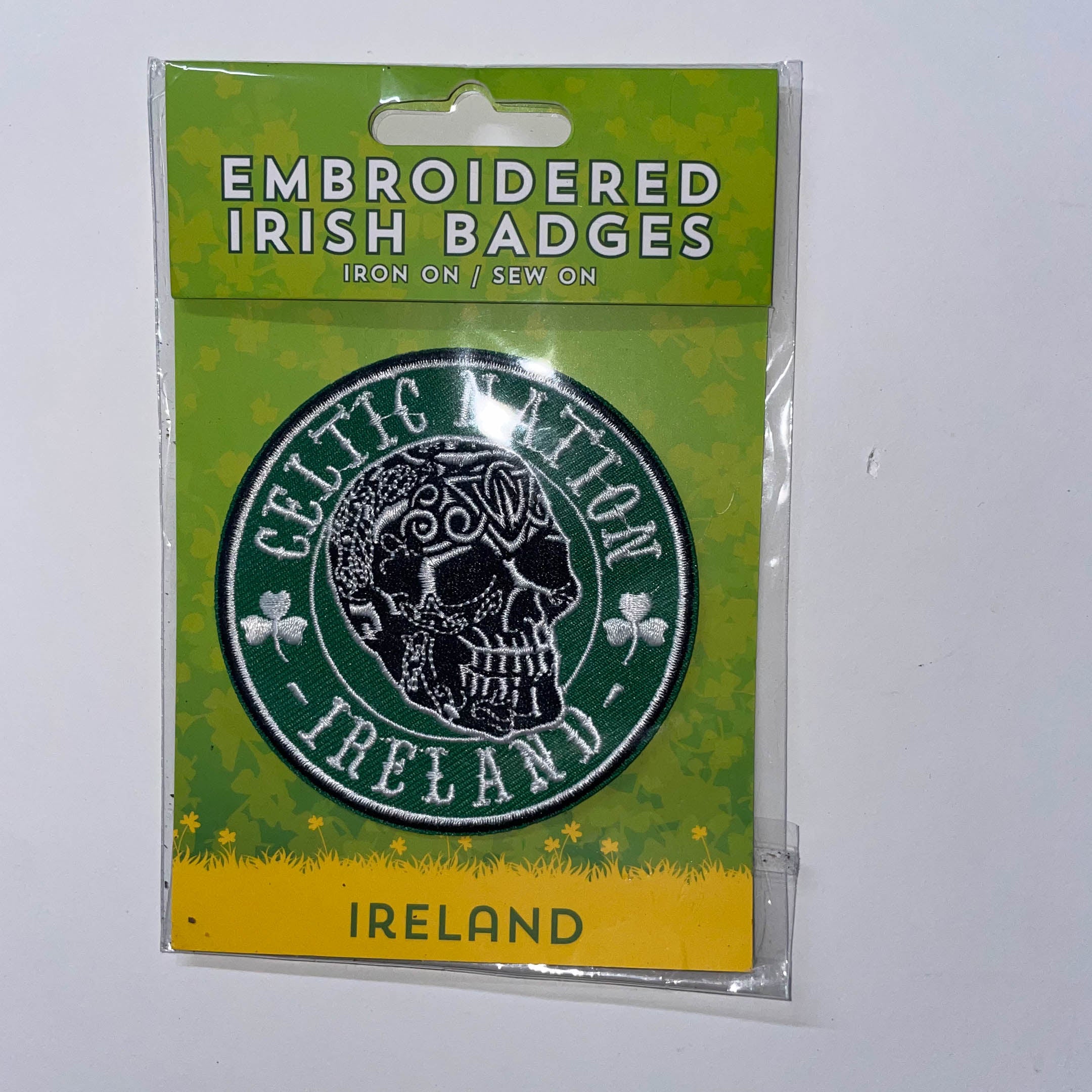 vintage Embroidery irish celtic nation badges