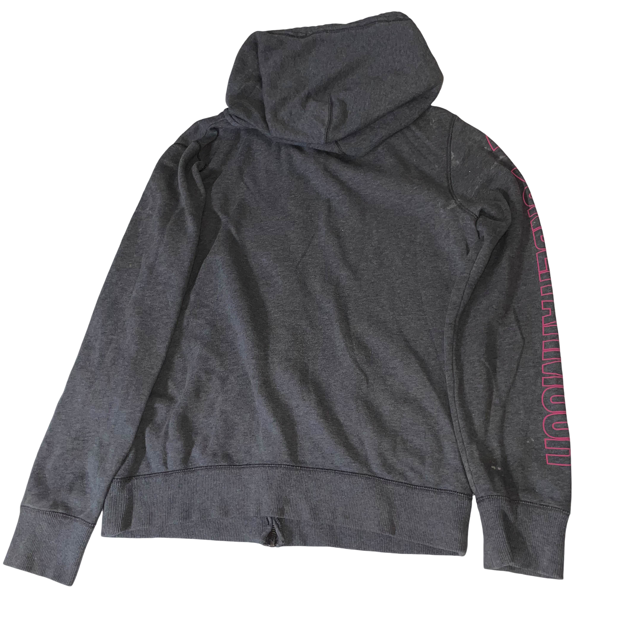 Vintage women's grey Under Armour full zip hoodie in XS| L 25 W 20| SKU 3724