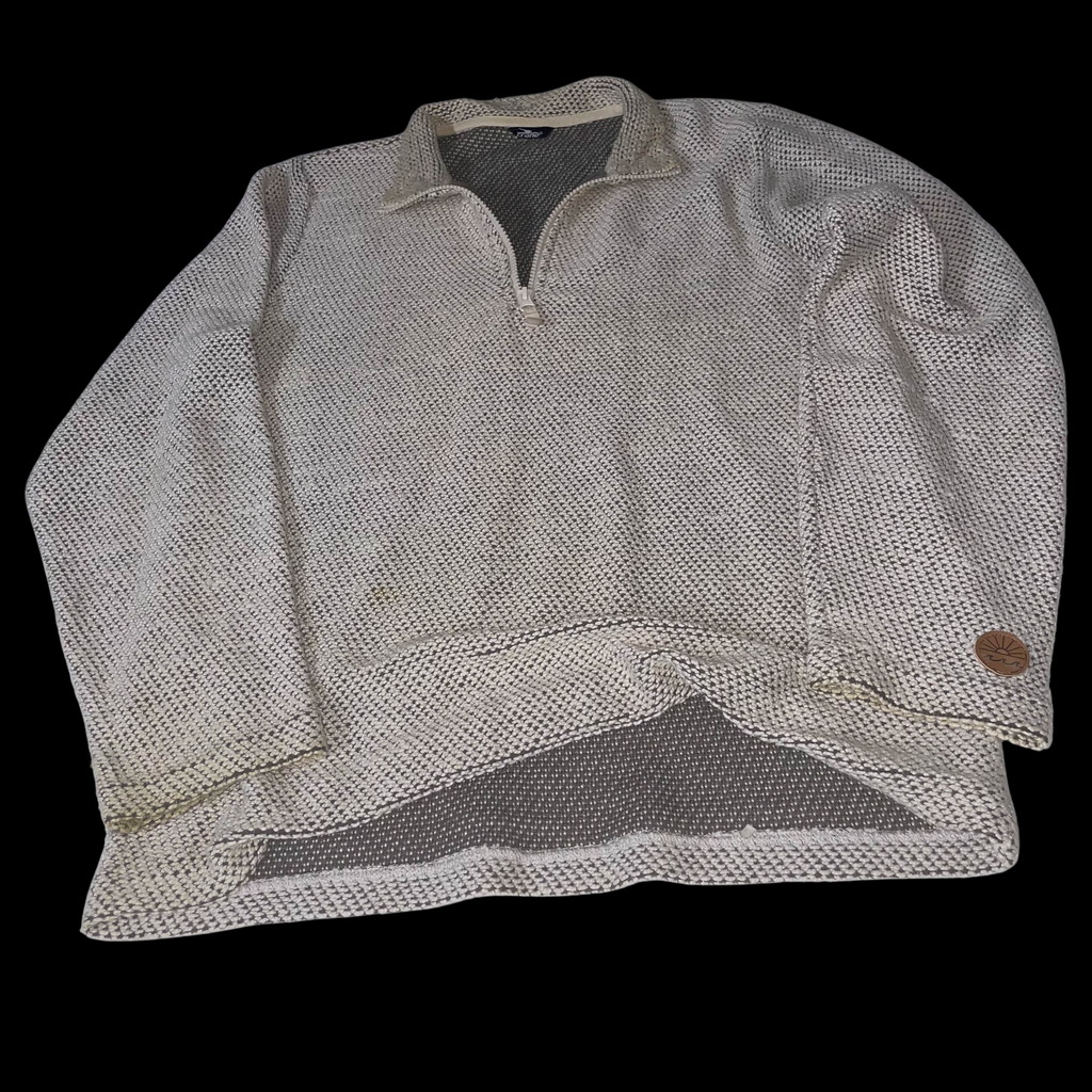 Vintage Crane cream 1/4 zip up mens medium sweatshirt