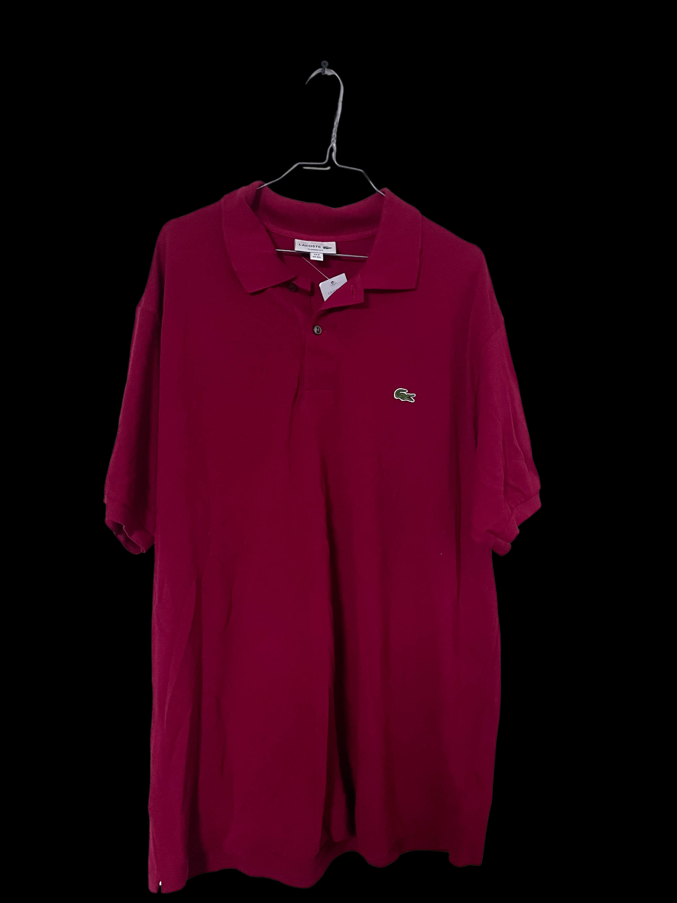 New Lacoste classic fit mens red polo shirt XXXL with tag