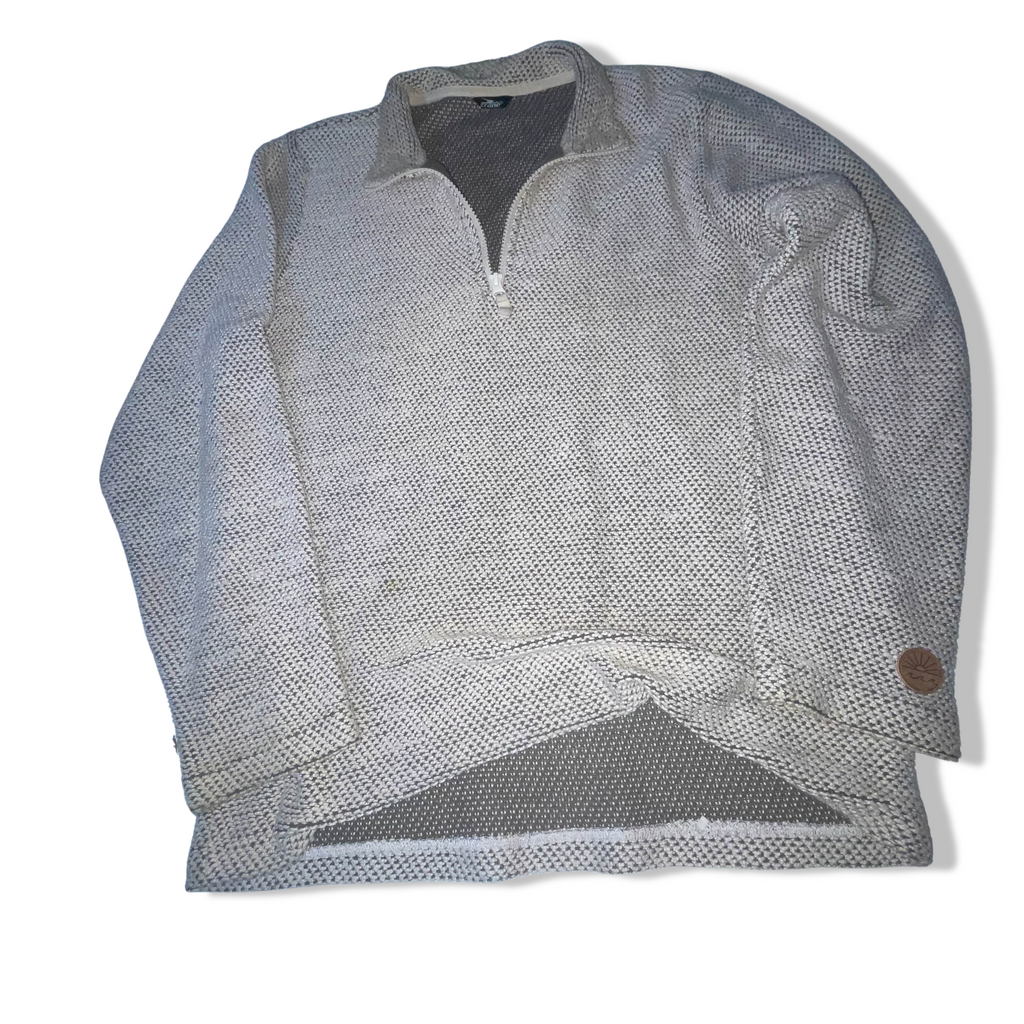 Vintage Crane cream 1/4 zip up mens medium sweatshirt