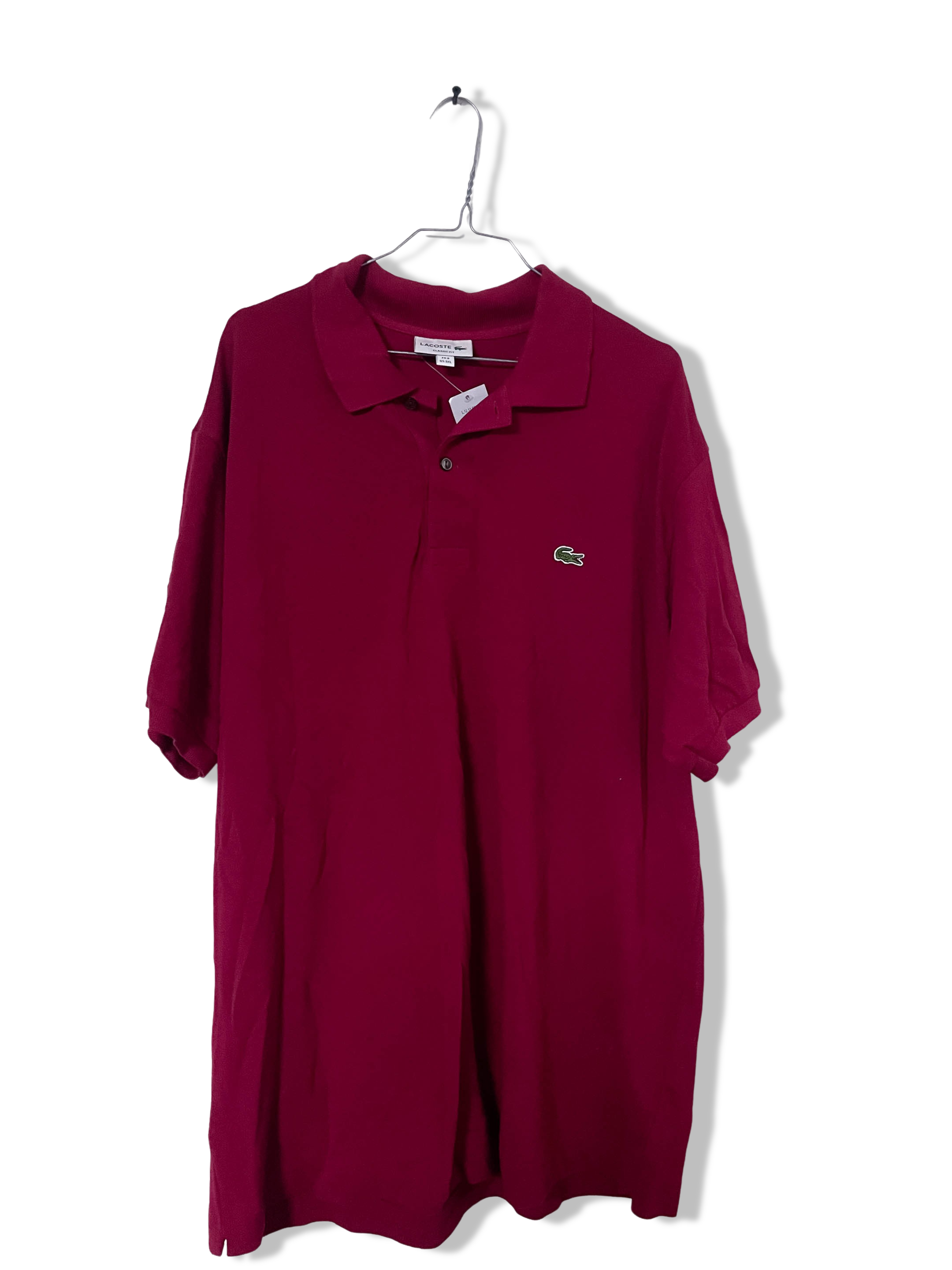 New Lacoste classic fit mens red polo shirt XXXL with tag