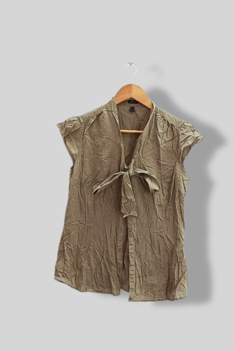 Vintage Espirit collection womens brown sleeveless top uk 12