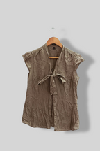 Vintage Espirit collection womens brown sleeveless top uk 12