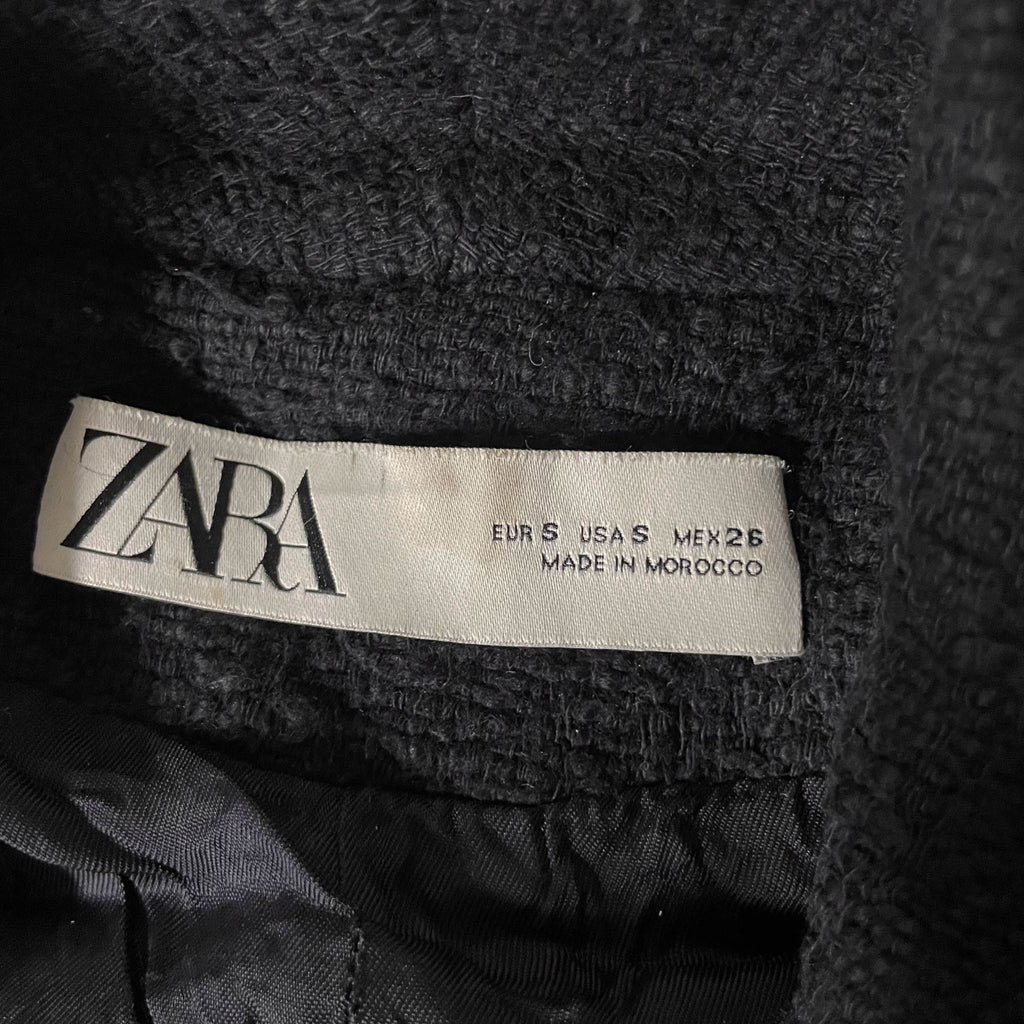 Zara made in Morocco Women's Double breasted black blazers in S| L 29 W 19| 3725
