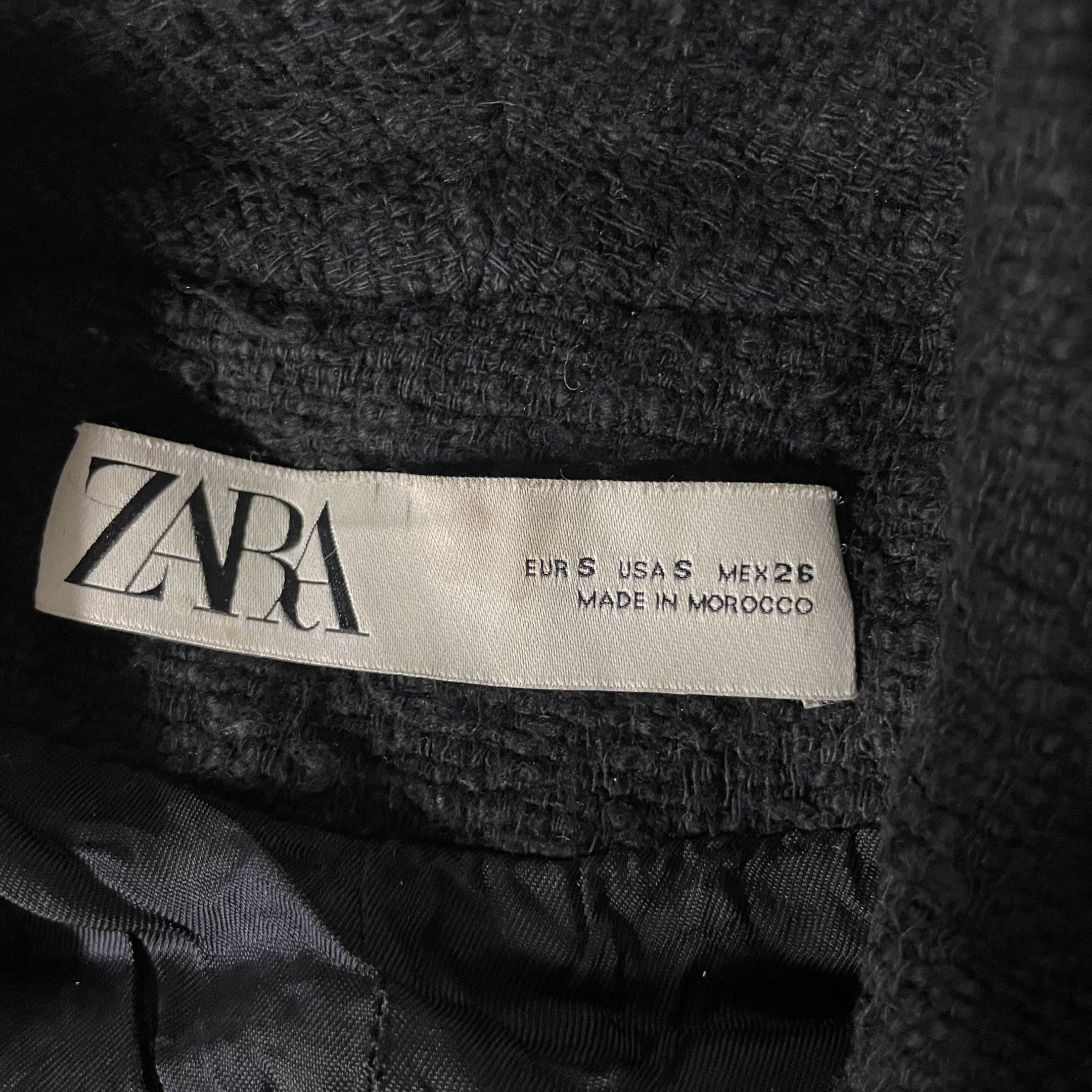Zara made in Morocco Women's Double breasted black blazers in S| L 29 W 19| 3725
