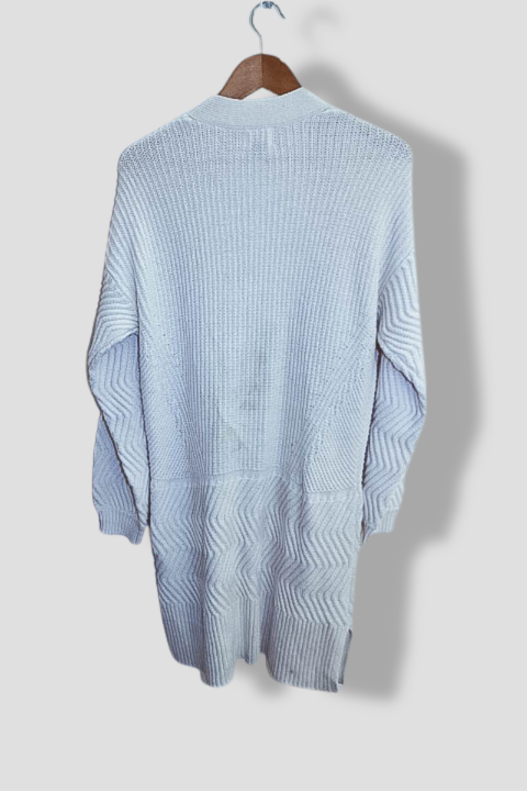 Vintage Old navy womens open front knitted medium cream cardigan