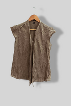 Vintage Espirit collection womens brown sleeveless top uk 12