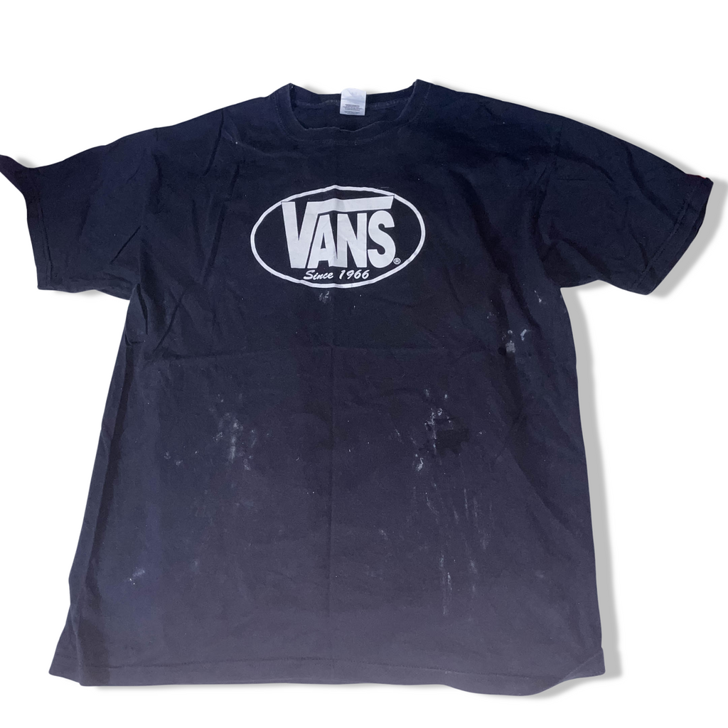 Vintage Black Vans big logo large classic tees