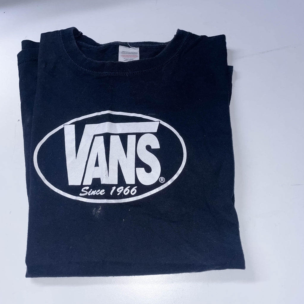 Vintage Black Vans big logo large classic tees