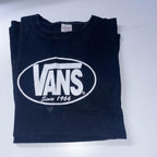 Vintage Black Vans big logo large classic tees