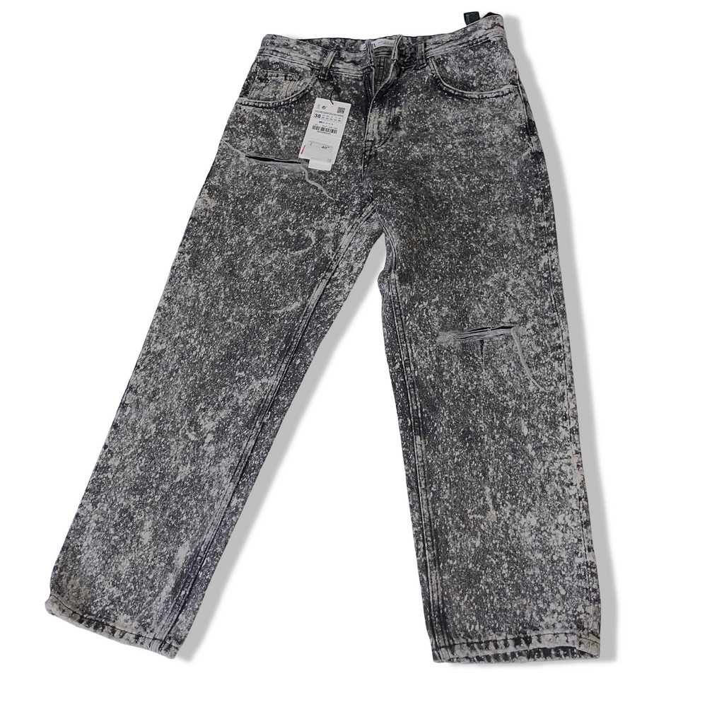 Vintage Zara Grey Acid wash jeans straight leg trouser US 30  with new tag| 3705
