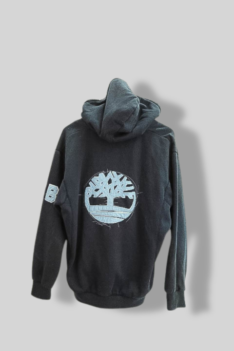 Vintage TBL grey graphics full zip up large hoodie