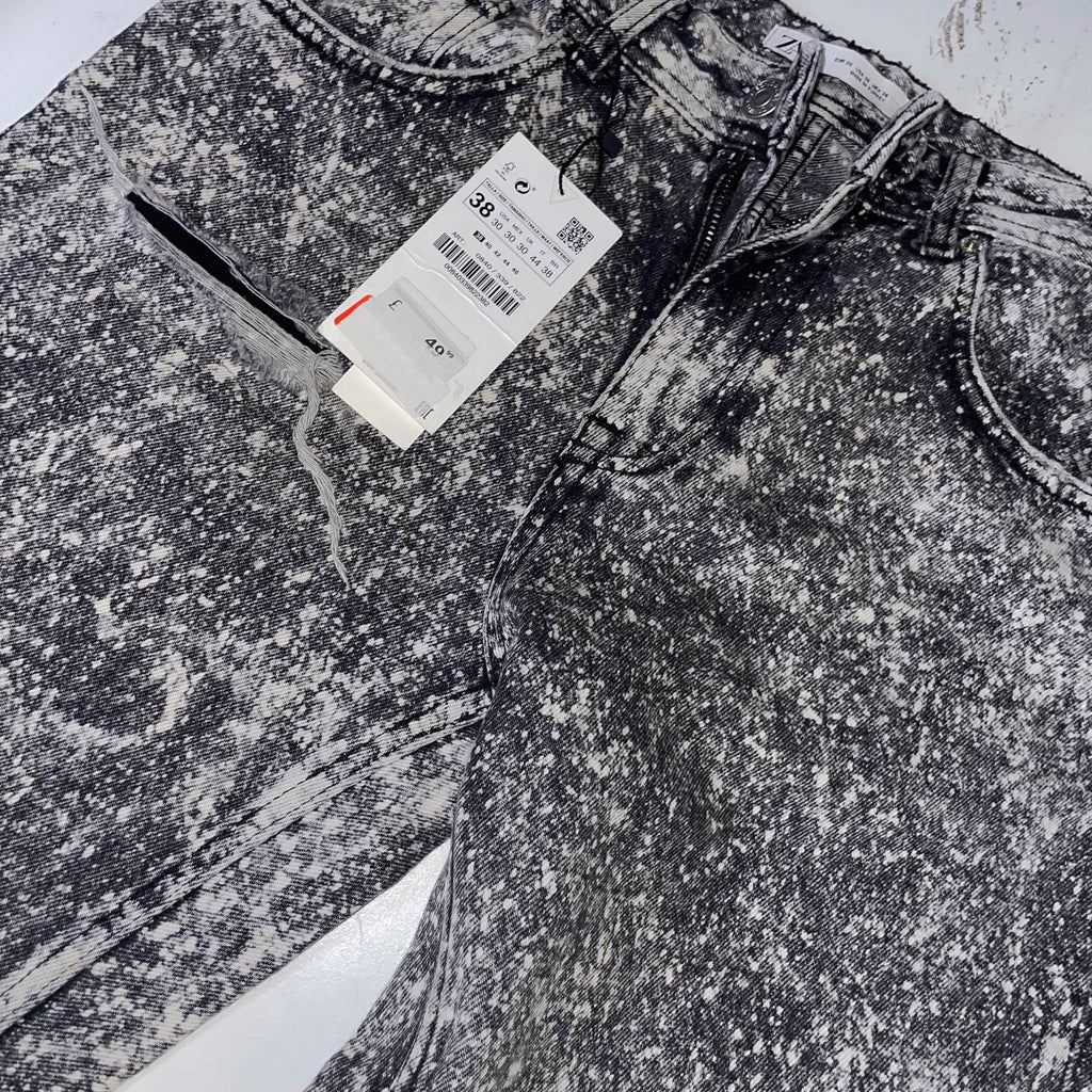 Vintage Zara Grey Acid wash jeans straight leg trouser US 30  with new tag| 3705