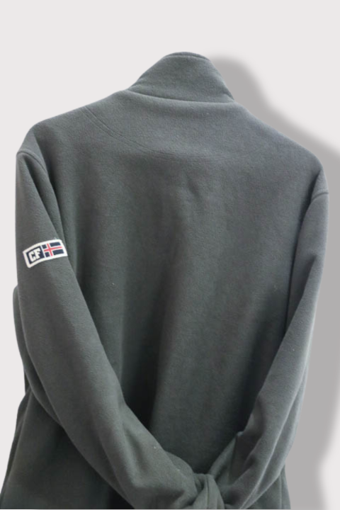 Vintage Crossfield khaki green flecce full zip medium jacket
