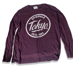 Vintage Cedarwood state Tokyo extra large mens wine long sleeve tees
