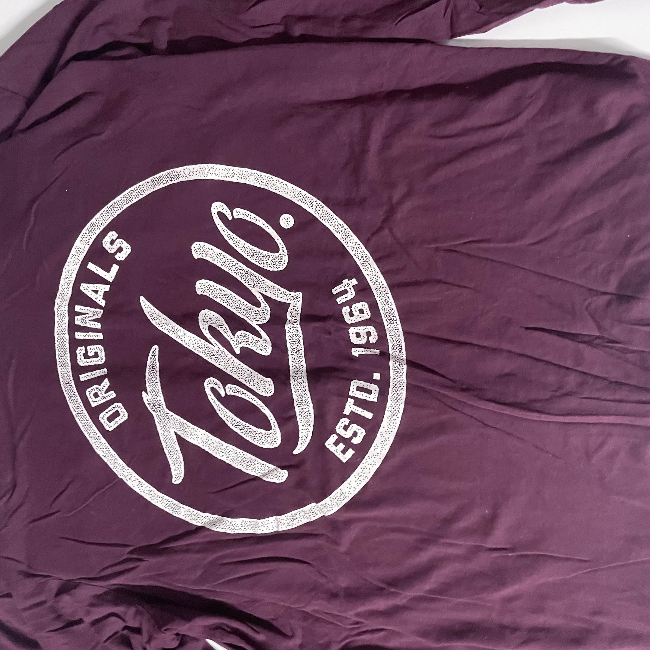 Vintage Cedarwood state Tokyo extra large mens wine long sleeve tees