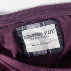 Vintage Cedarwood state Tokyo extra large mens wine long sleeve tees