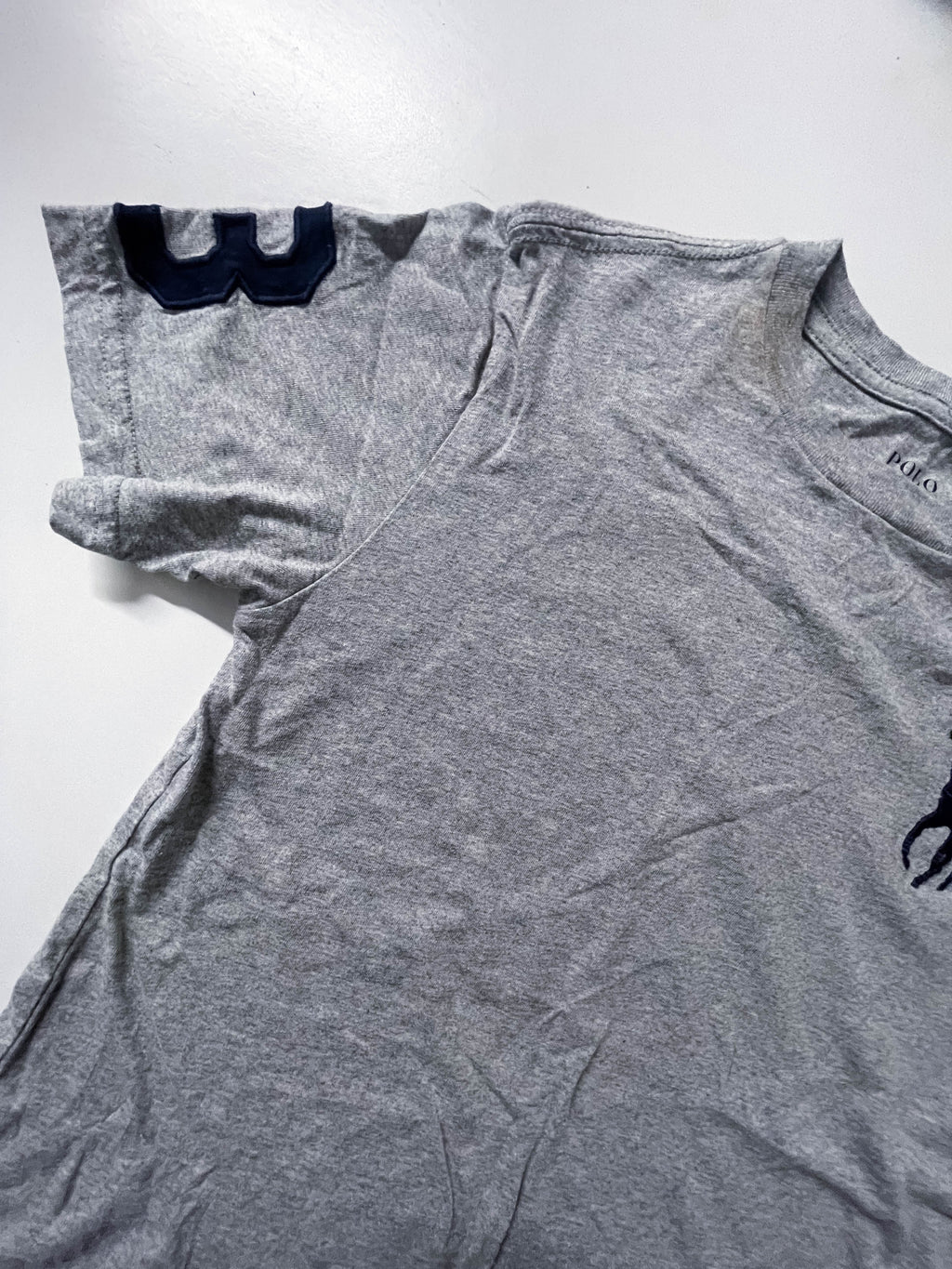Vintage polo ralph lauren big logo small grey tees