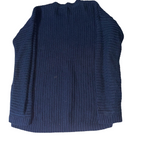 Vintage Chunky knitted navy crew neck sweater in UK 18 EU 46 USA 14|L29W22| 3728