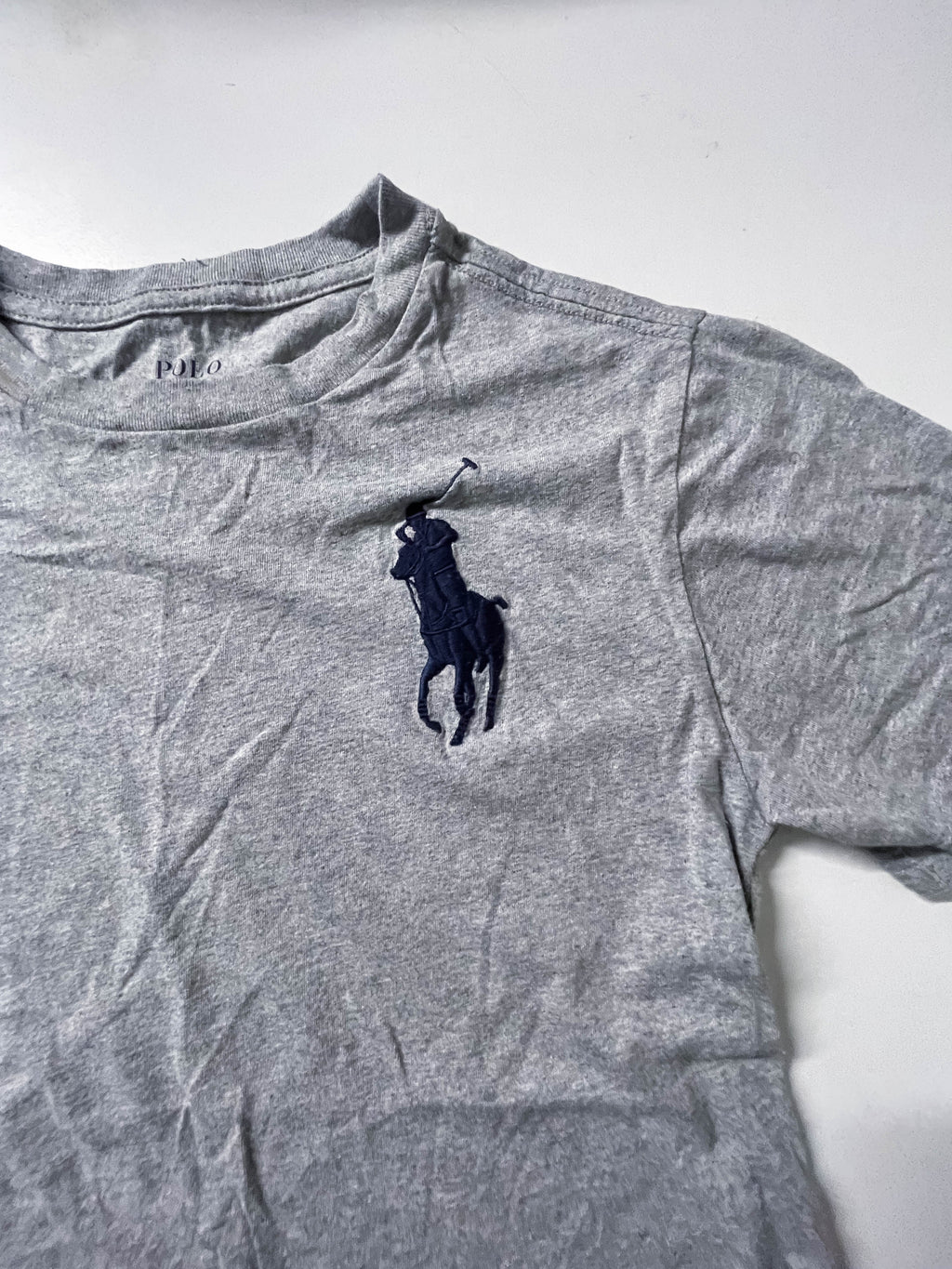 Vintage polo ralph lauren big logo small grey tees