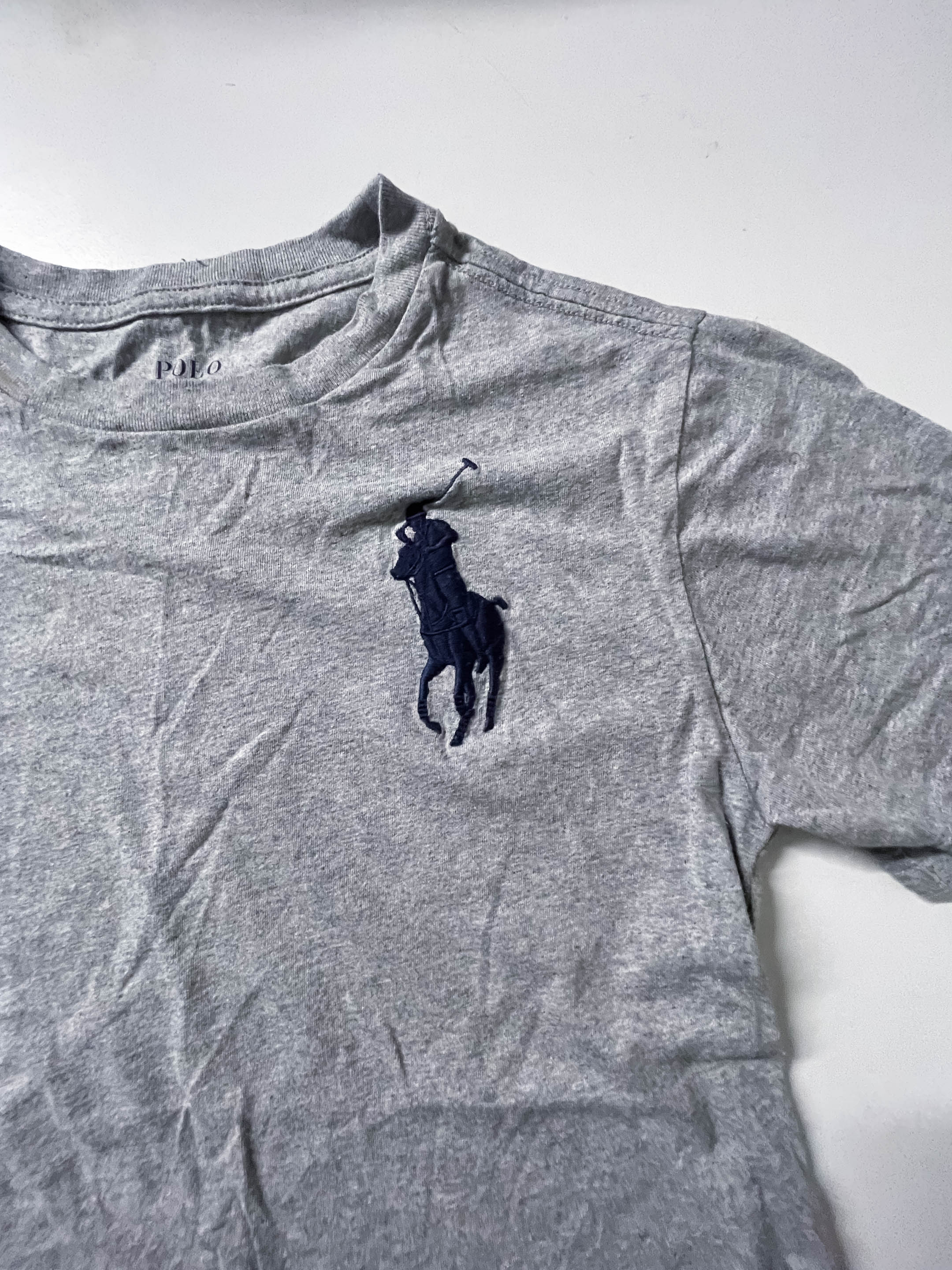 Vintage polo ralph lauren big logo small grey tees