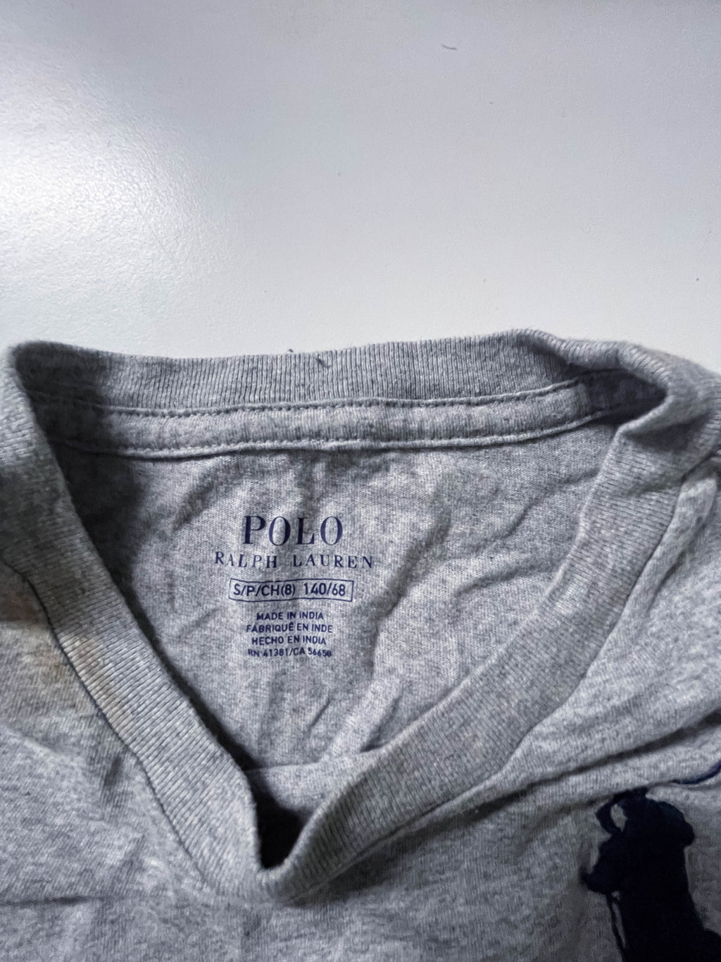 Vintage polo ralph lauren big logo small grey tees