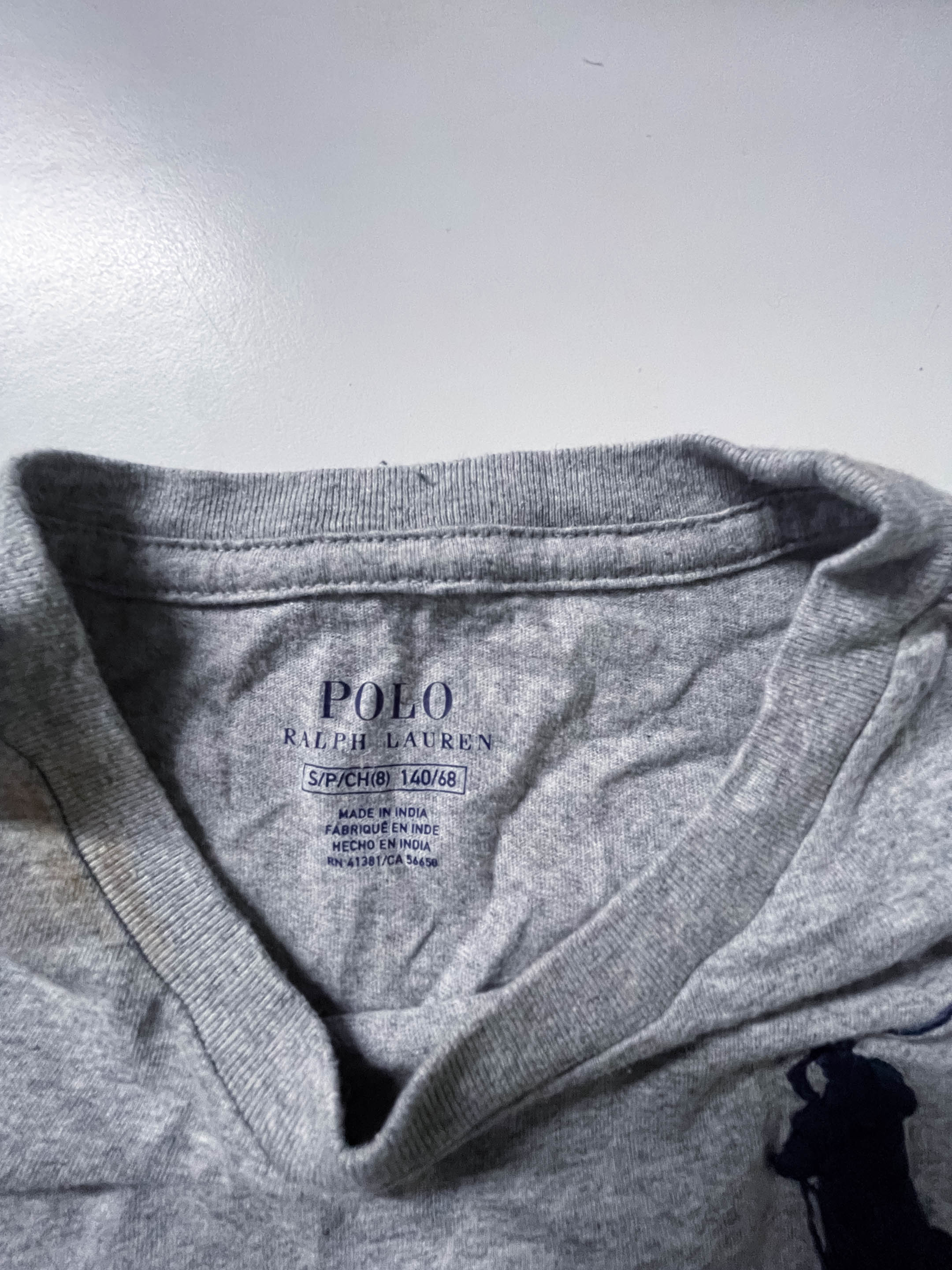 Vintage polo ralph lauren big logo small grey tees