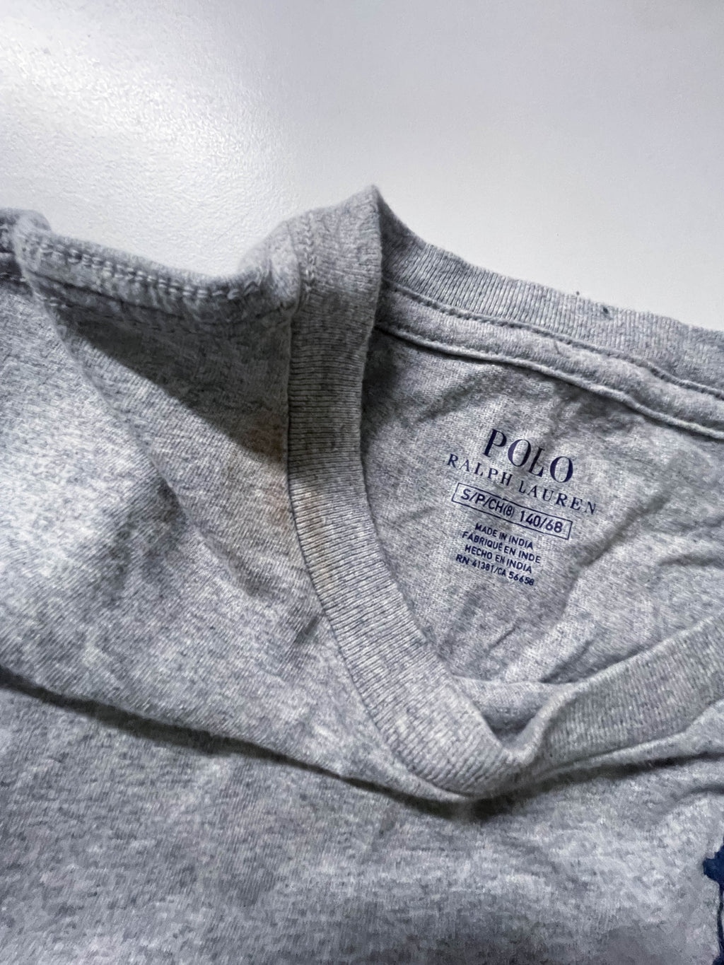 Vintage polo ralph lauren big logo small grey tees