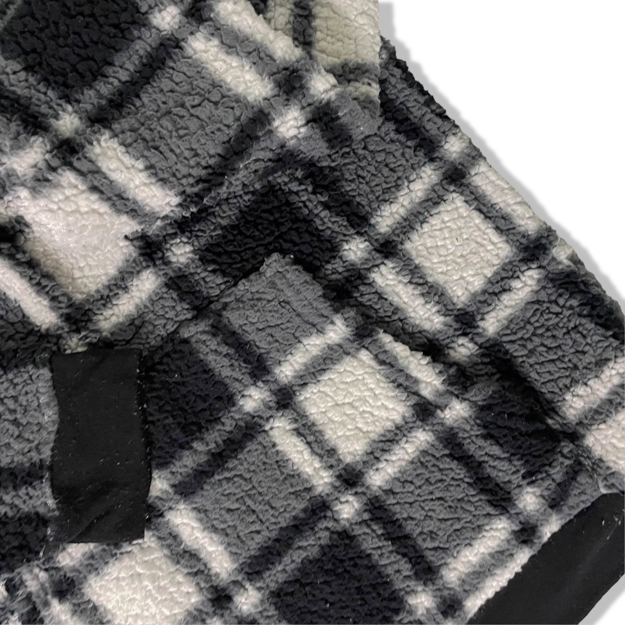 Men's Penguin Original large black & white plaid hooded sweatshirt | SKU 3687