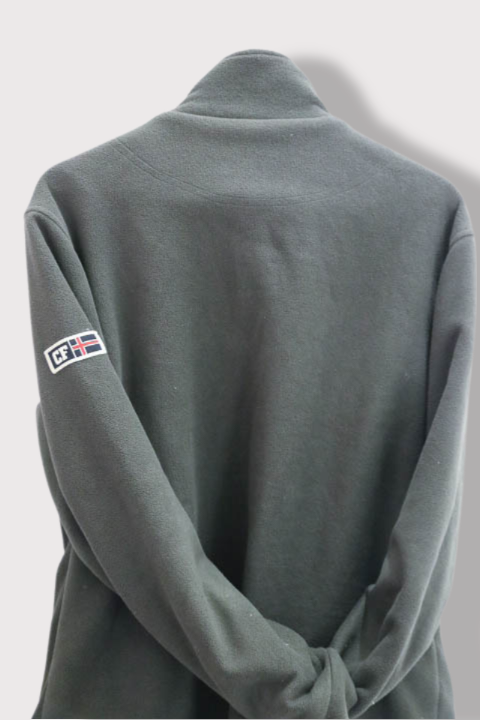 Vintage Crossfield khaki green flecce full zip medium jacket