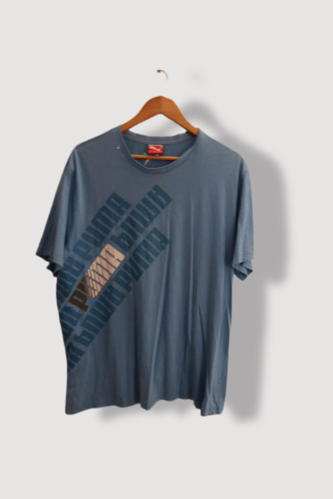 Vintage Puma Mens Graphics blue tees XL