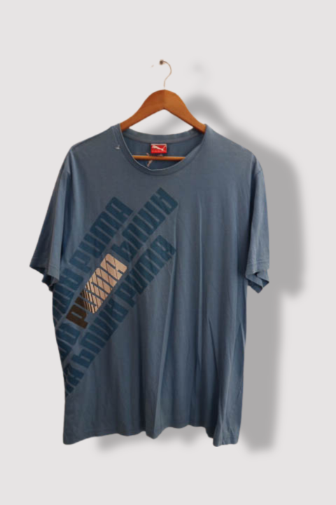 Vintage Puma Mens Graphics blue tees XL
