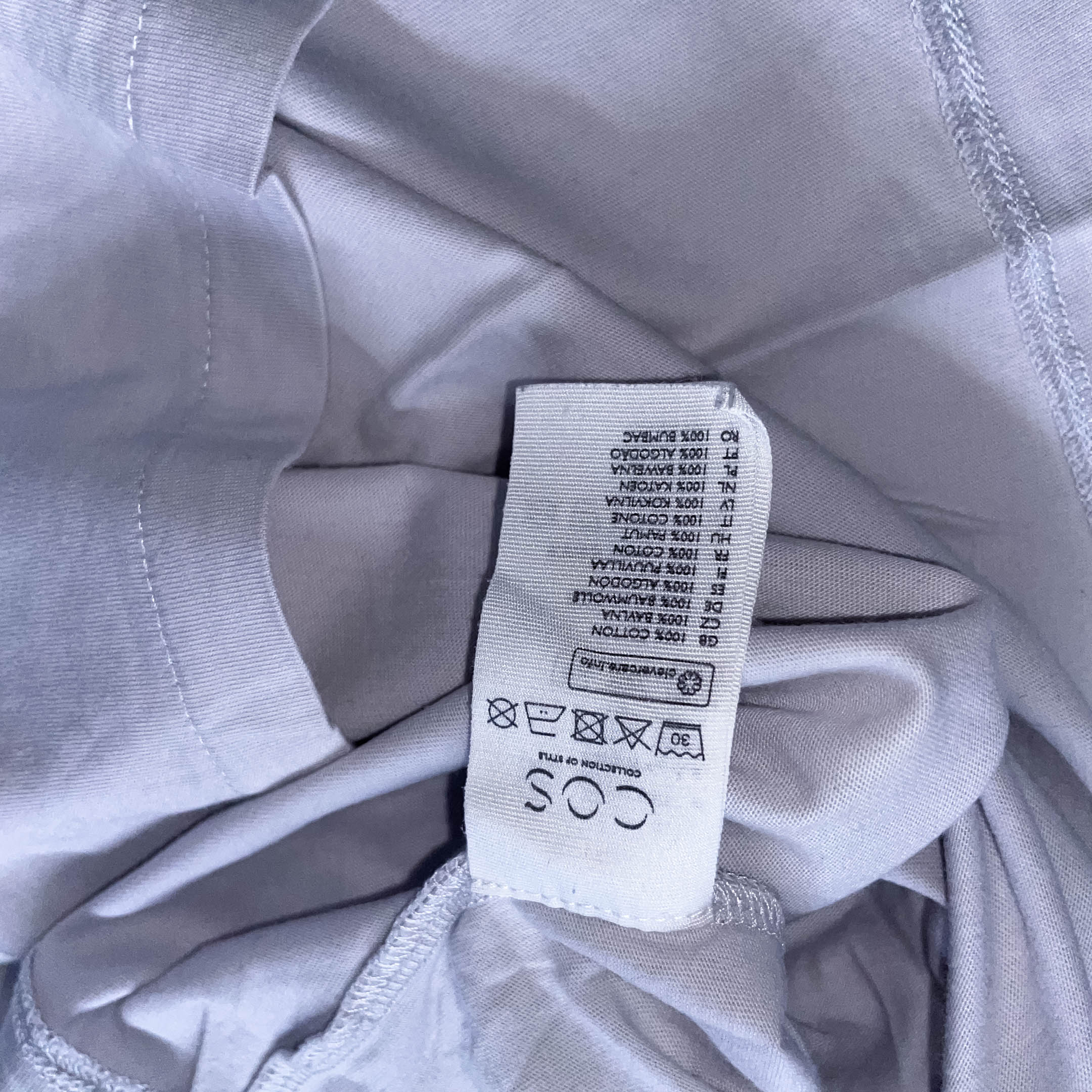 Vintage COS grey small mens short sleeve tees with front chest pocket