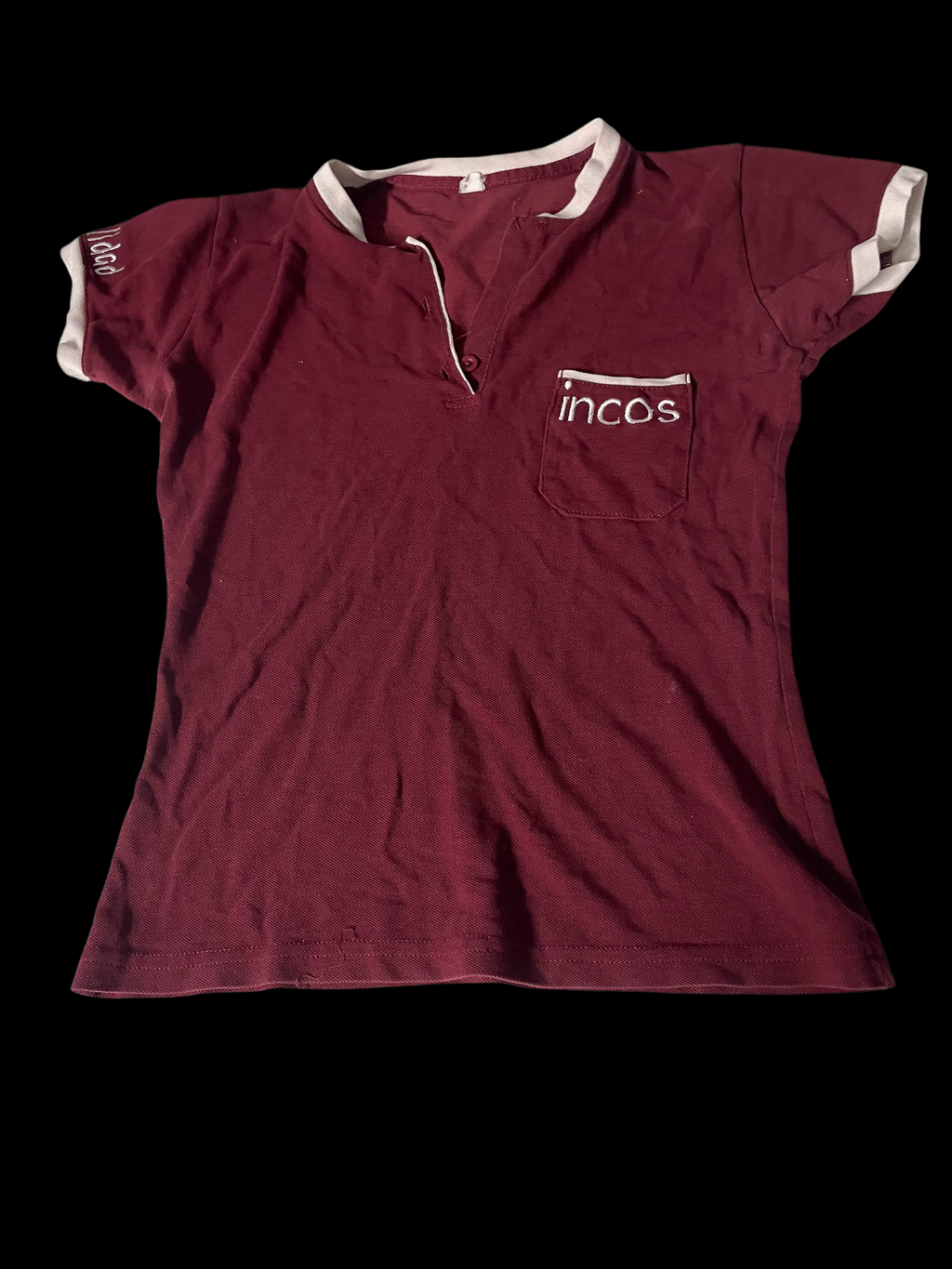 Vintage Incos burgundy 3 button up small tees