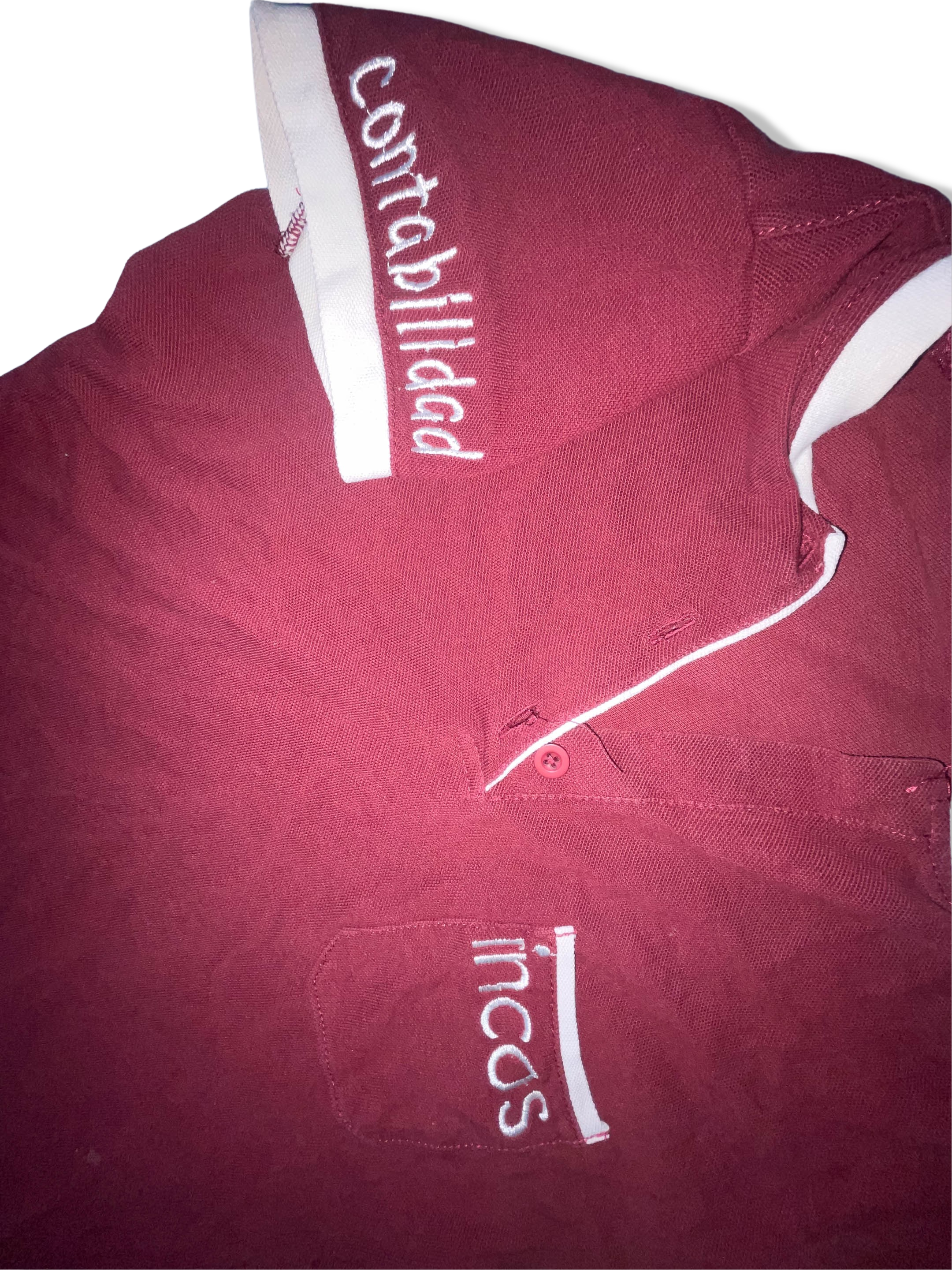 Vintage Incos burgundy 3 button up small tees
