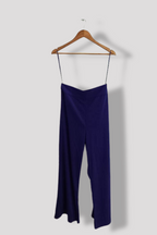 Vintage Aq/Aq womens tuck in pallazo blue trouser uk 10
