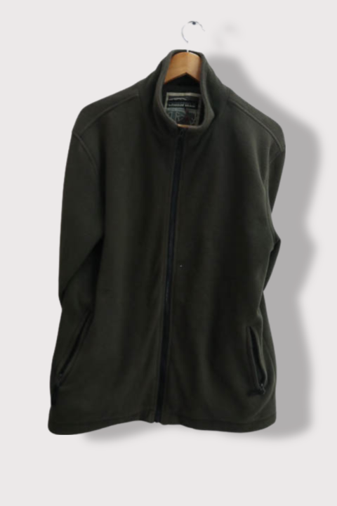 Vintage Crossfield khaki green flecce full zip medium jacket