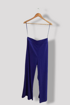 Vintage Aq/Aq womens tuck in pallazo blue trouser uk 10