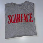 Vintage Men's Scarface grey large short sleeve tshirt | L 27 W 19| L |SKU 3688