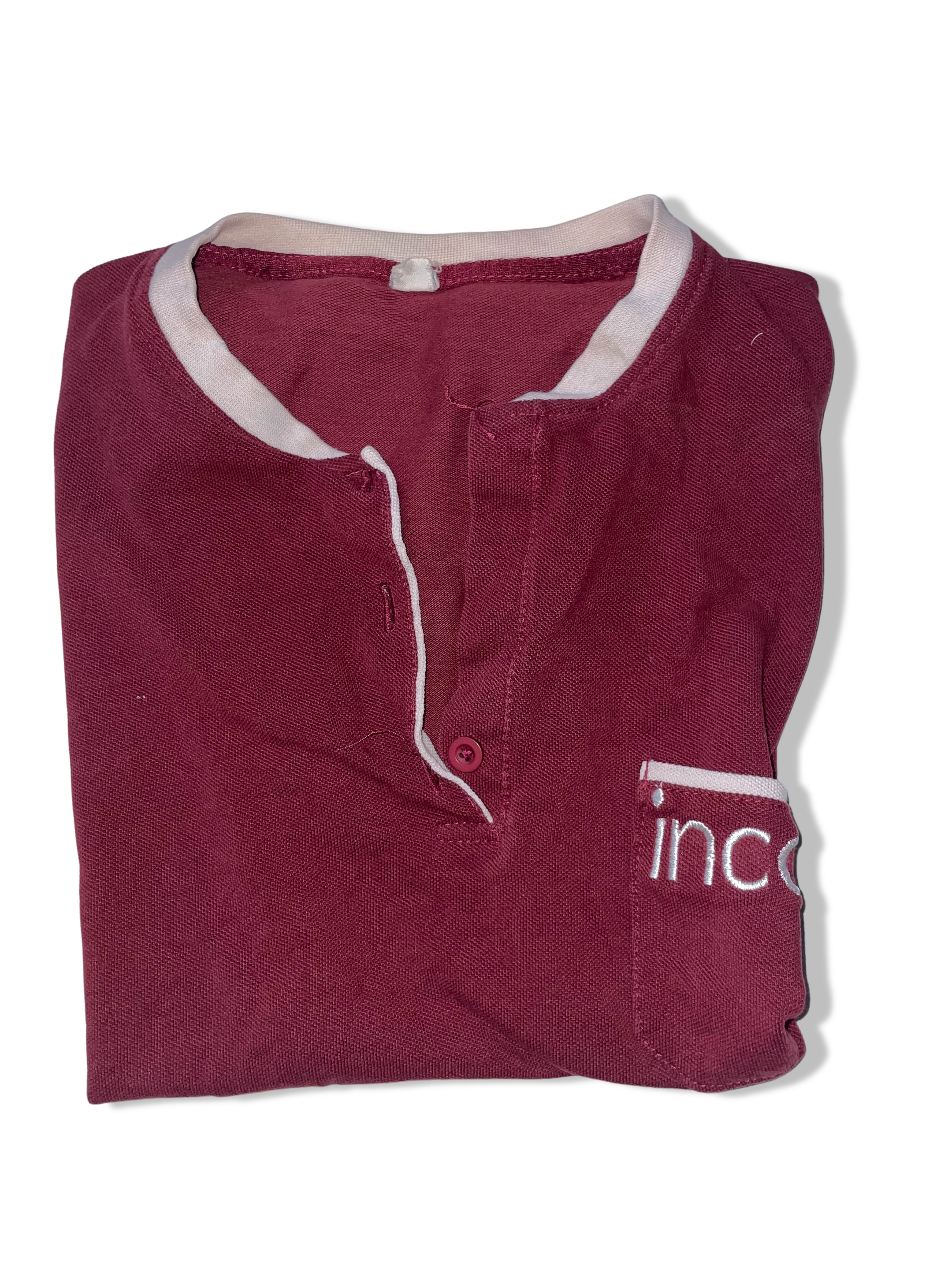 Vintage Incos burgundy 3 button up small tees