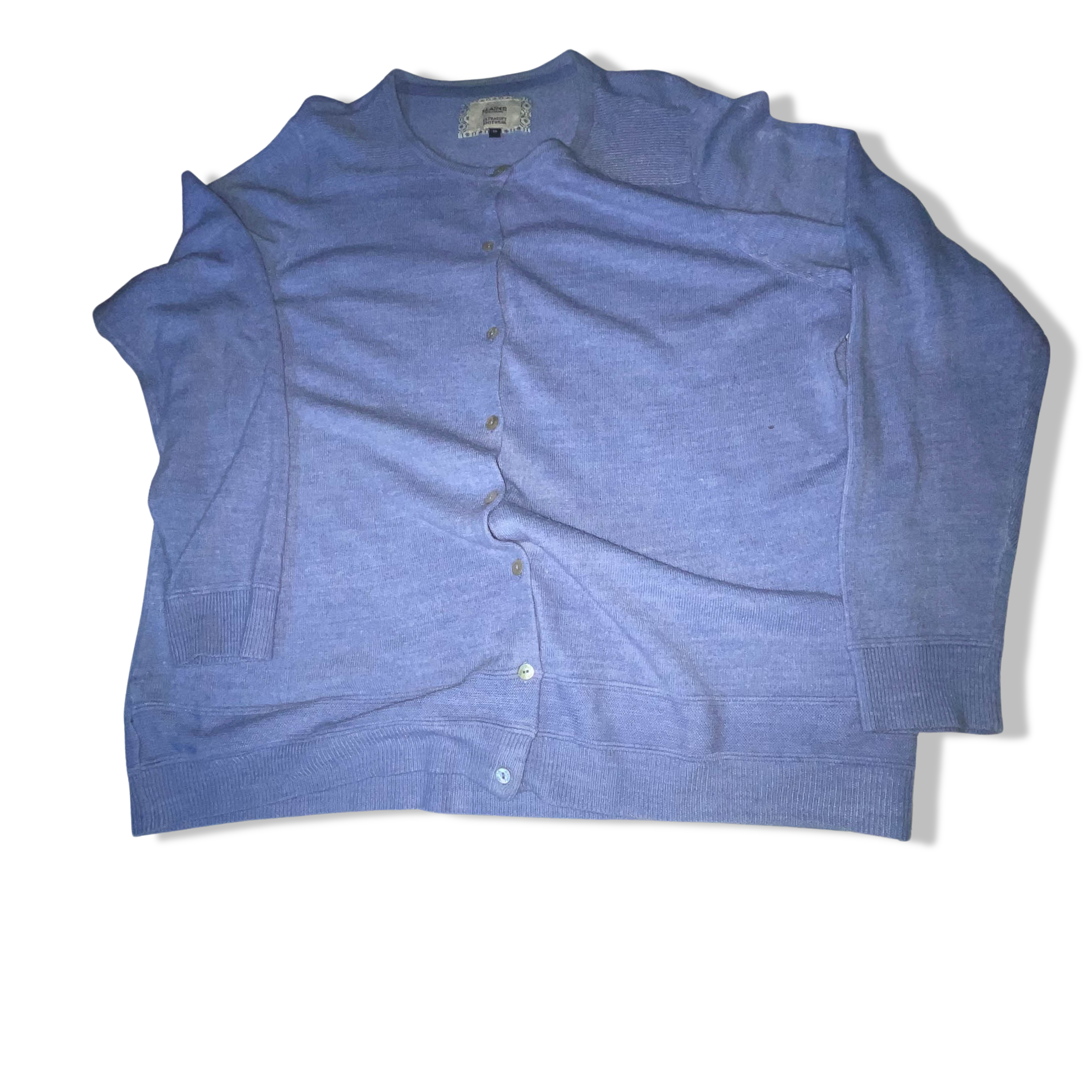 Vintage Maine Ultrasoft knitwear crewneck blue button up cardigan size 20