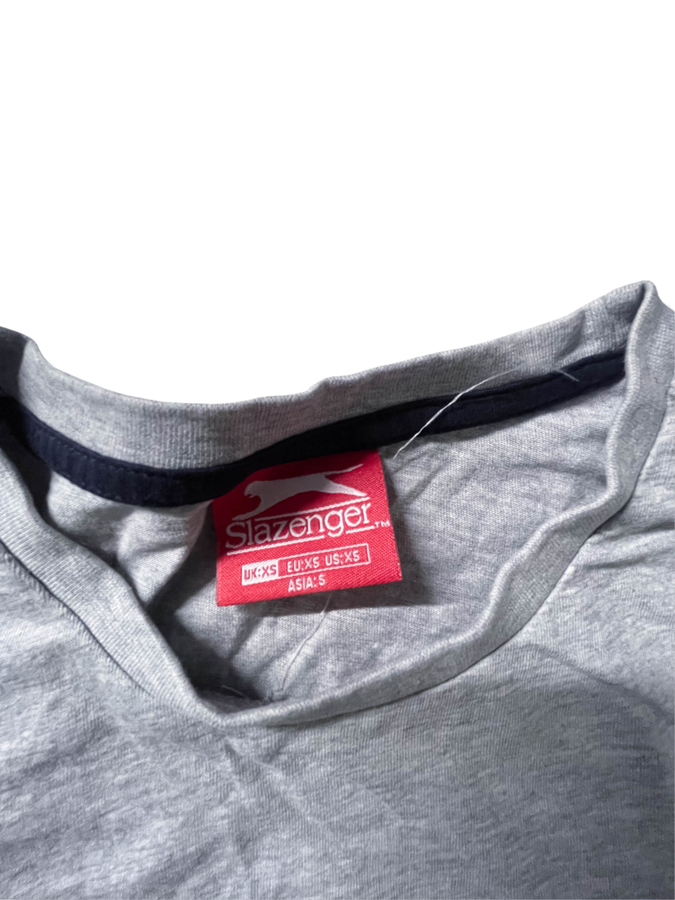 Vintage mens plain grey slazenger tshirt size XS