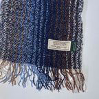 Vintage Mucros weavers multi stripe autumn basic scarf with fringe ends