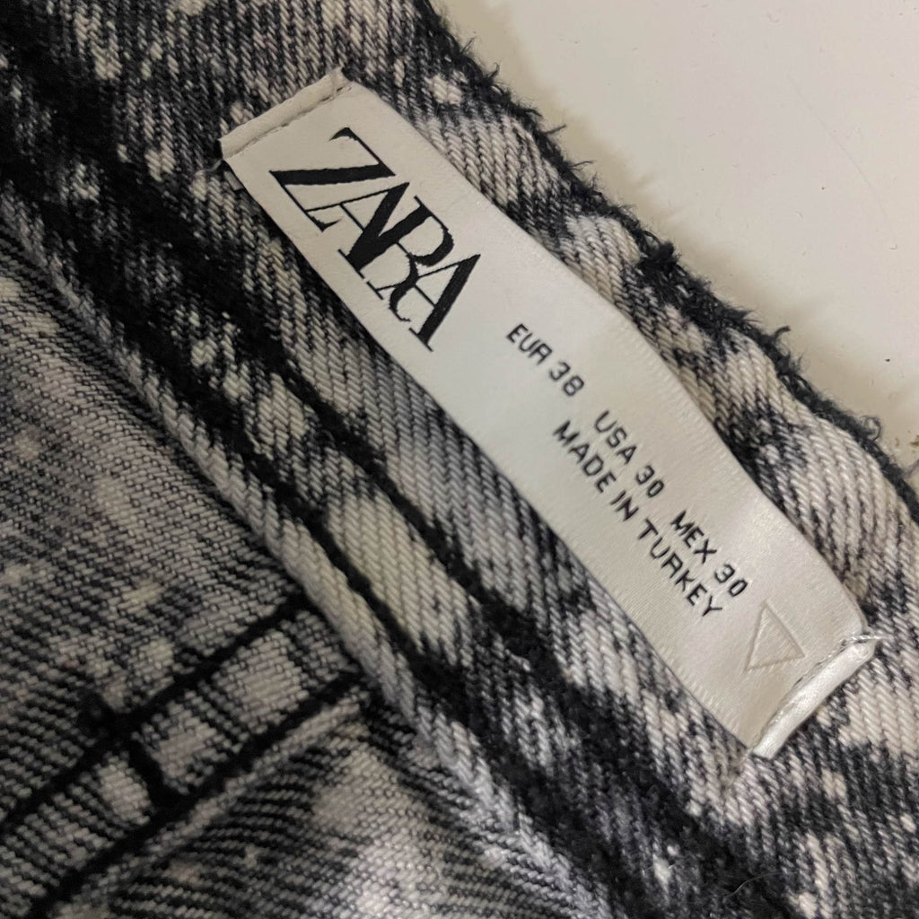 Vintage Zara Grey Acid wash jeans straight leg trouser US 30  with new tag| 3705