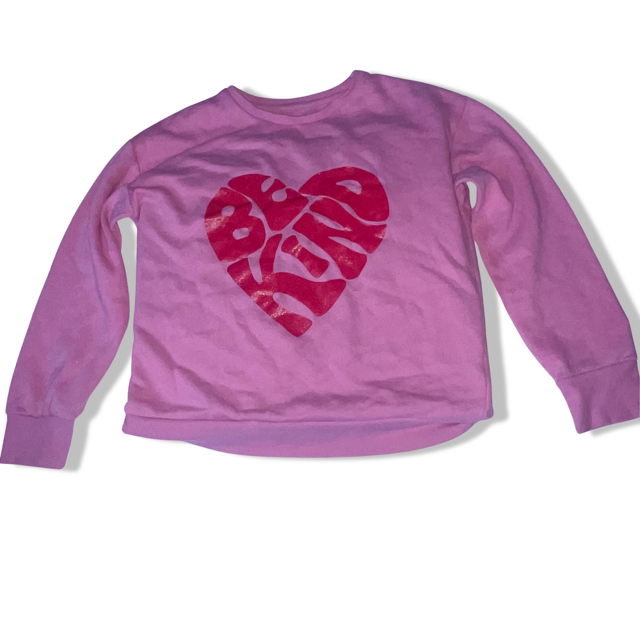 Vintage girls pink Be Kind love graphics XS sweatshirt
