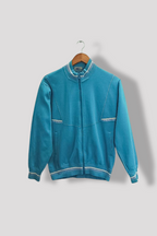 Vintage Asics high neck full zip up womens green medium track top